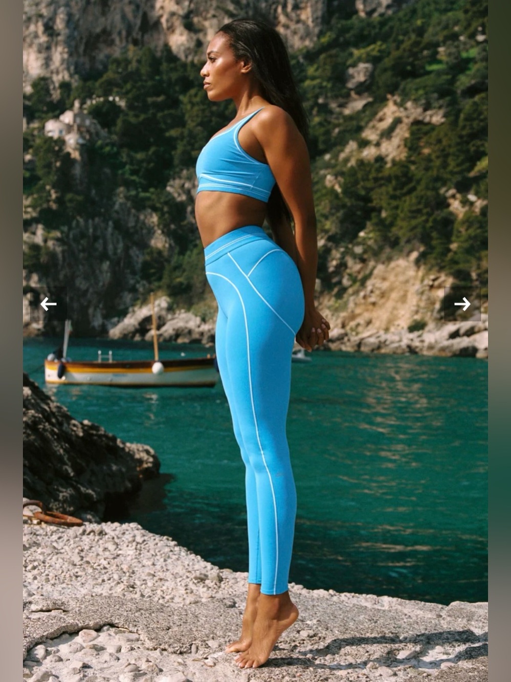 Alo Airbrush High-Waist Heart Throb Legging Azure